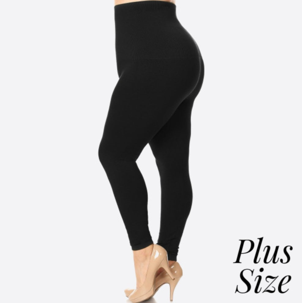BLACK LEGGINGS PLUS SIZE